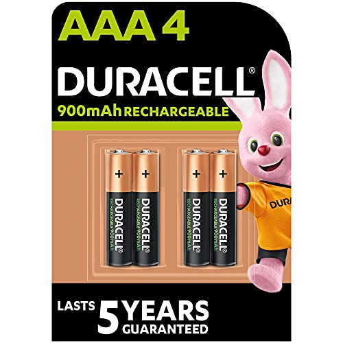 Duracell Rechargeable AAA 900 mAh Micro Akku Batterien HR03, 4er Pack