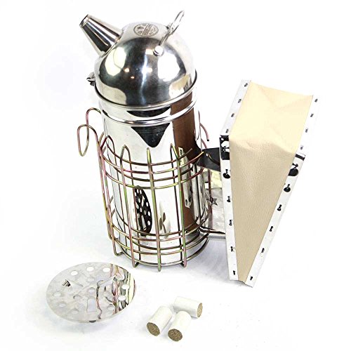 Goodland Bee Supply 27,9 cm Edelstahl Bienenstock Smoker mit 3 Stück Räucherkraftstoff