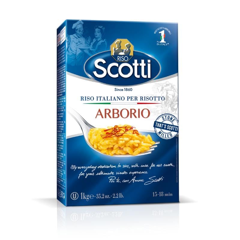 Riso Scotti Arborio Risotto Reis (10x 1kg) – 100% italienischer Reis, perfekt für Risotto