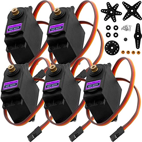 AZDelivery 3 x MG996R Micro Digital Servo Motor mit Metall Getriebe für RC Roboter Hubschrauber Flugzeug kompatibel mit Arduino inklusive E-Book!