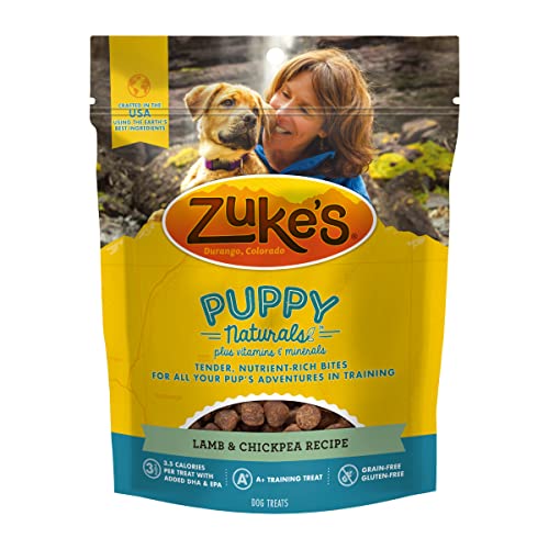Zuke's Puppy Naturals Puppy Treats Rezept für Welpen mit Lamm und Kichererbsen, 142 g Beutel
