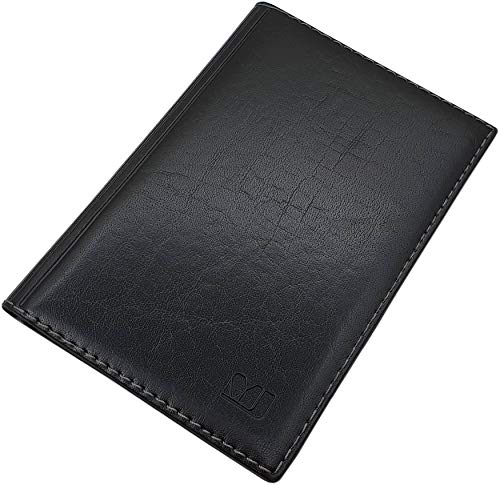 Große Elegante Ausweismappe 18 Fächer MJ-Design-Germany Made in EU (Design 1 / Schwarz)