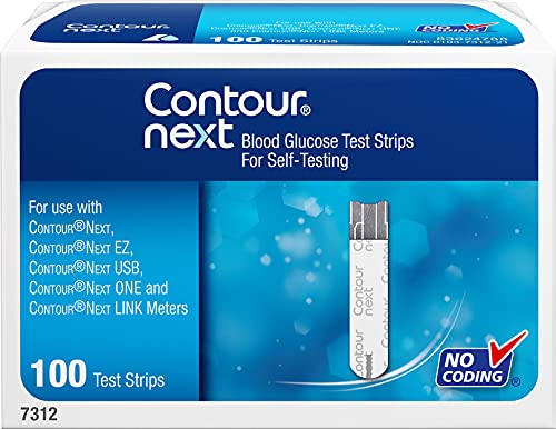 Contour-Next Bayer Blood Glucose Test Strips, 100 Count
