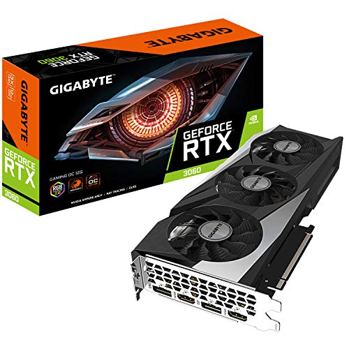 Gigabyte NVIDIA GeForce RTX 3060 GAMING OC V2 Graphics Card - 12GB GDDR6, 192-bit, PCI-E 4.0, 1837MHz Core Clock, RGB, 2x DP 1.4, 2 x HDMI 2.1, NVIDIA Ampere - GV-N3060GAMING OC-8GD