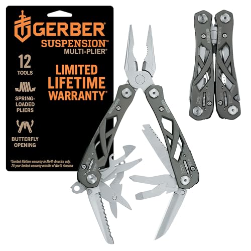 Gerber Multifunktionswerkzeug mit Nylon-Scheide und 12 Funktionen, Suspension Multi-Tool, 1003720