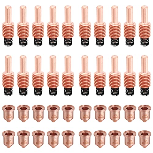 20 Stück 220941 Plasma-Spitze 45A Düse & 20 Stück 220842 Plasmaelektroden kompatibel mit Hypertherm Powermax 45XP 65 85 105 Plasmaschneidbrenner