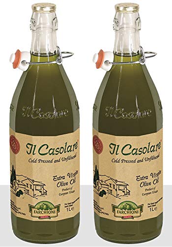 Farchioni Il Casolare Olivenöl Extra Virgin (1 l) - Packung mit 2
