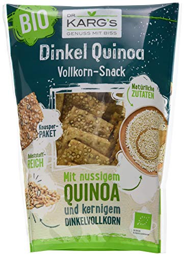 Dr. Karg's Bio Snack Dinkel -Saaten Knäcke Snack (Vollkorn), 10er Pack (10 x 110 g Beutel) - Bio