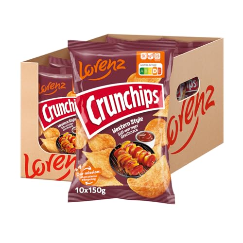 Lorenz Snack World Crunchips Western Style, 10er Pack (10 x 150 g)