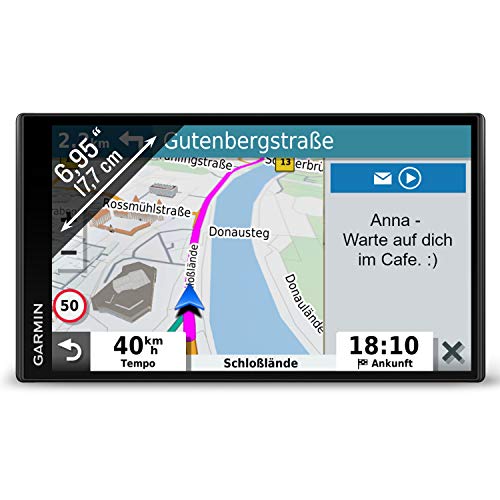 Garmin DriveSmart 65 MT-D EU – Navigationsgerät mit 6,95“ (17,7 cm) Farbdisplay, vorinstallierten 3D-Karten für Europa (46 Länder), Live Traffic, Sprachsteuerung & Fahrerassistenz (Generalüberholt)