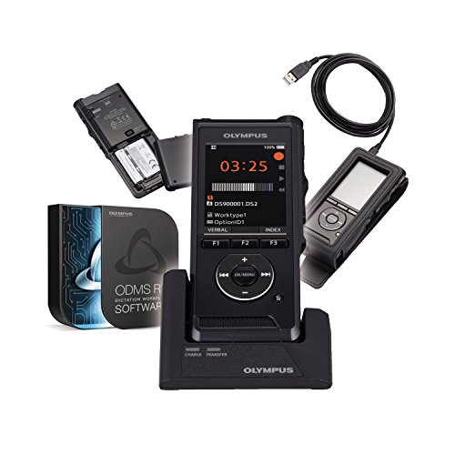 Olympus DS-9000 |Professionelles Diktiergerät mit Diktatmanagementsoftware ODMS| PIN | Verschlüsselung | 2 integr. Mikrofone | USB | Integr. Schiebeschalter | Dockingstation, V741020BE010