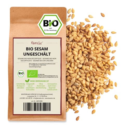 Kamelur Bio Sesam Ungeschält (500g) - Sesamsamen Nicht Geröstet Und Ohne Zusätze