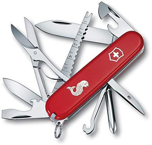 Victorinox, Schweizer Taschenmesser, Fisherman, Multitool, Swiss Army Knife mit 17 Funktionen, Klinge, gross, Dosenöffner, Schraubendreher 3 mm