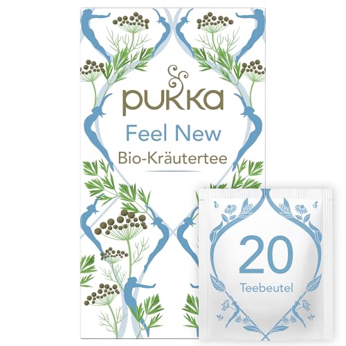 Pukka | Bio-Kräutertee „Feel New“ | Anissamen, Fenchel, Kardamom und Kurkuma | Für dein inneres Strahlen | 1er Pack | 20 Teebeutel