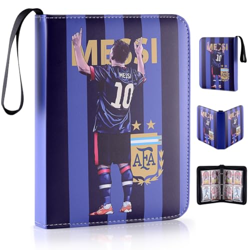 Pulchra Fußball Sammelalbum für PTCG Karten-Ammelkarten Album Mappe für Bis Zu 400 Cards-PTCG karten sammelalbum (Blau 10)