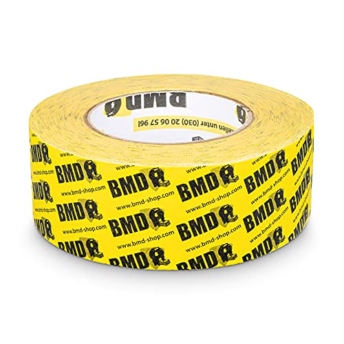 BMD cral Dampfsperrklebeband (50mm x 25m) Gelb zur Verklebung von Dampfsperren Dampfbremsen PE Folie OSB Platten nach DIN 4108 Teil 11 & ENEV