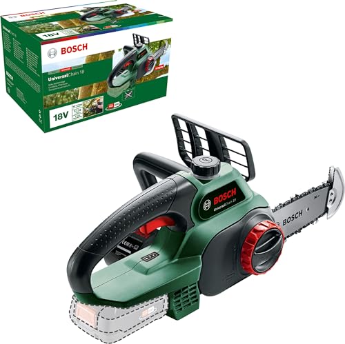 Bosch Home and Garden Akku Kettensäge Universalchain 18 (ohne Akku, 18 Volt System, im Karton) Grün, Norme, Batteriebetrieben