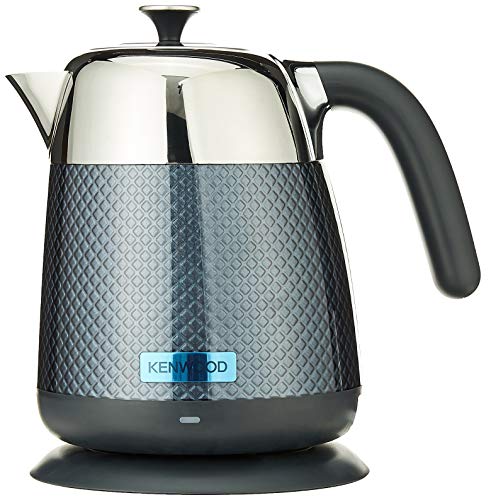 Kenwood Mesmerine ZJM810BK Design-Wasserkocher, 1,6 l, 3 kW Kochen, interne Wasserstandsanzeige, Basis 360, Schwarz Stardust