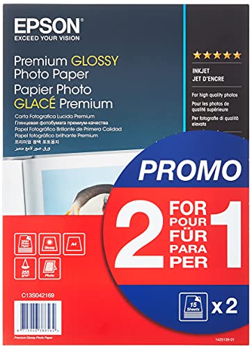 Epson Premium glossy photo paper inkjet 255g/m2 A4 2x15 Blatt Pack