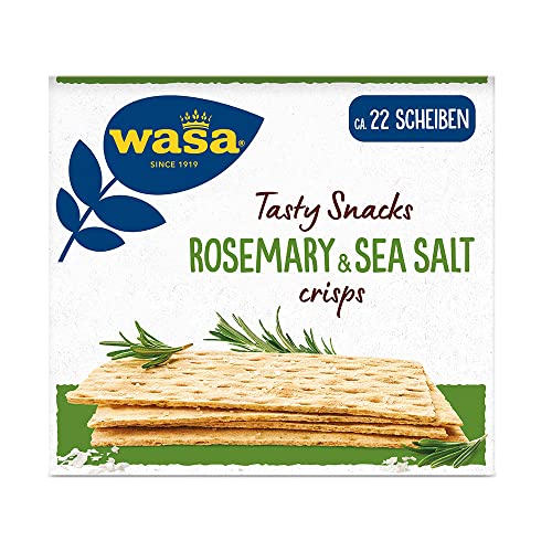 Wasa Knäckebrot Tasty Snacks Crisp Rosmarin, 10er Pack (10 x 190g)