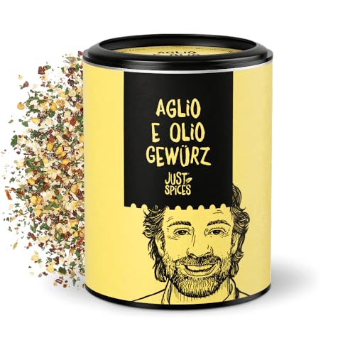 Just Spices Aglio e Olio Gewürzmix I Koche leckere Pasta Aglio e Olio in nur 10 Minuten I Gewürzdose, 50 g