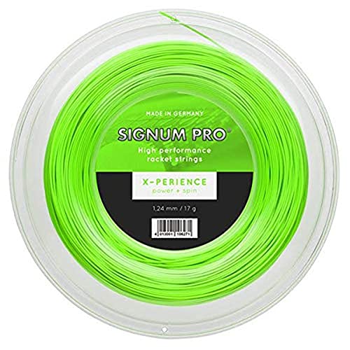 Signum Pro Unisex – Erwachsene Xperience Saitenrolle 200m-Neongrün Tennis-Saite, neongrün, One Size