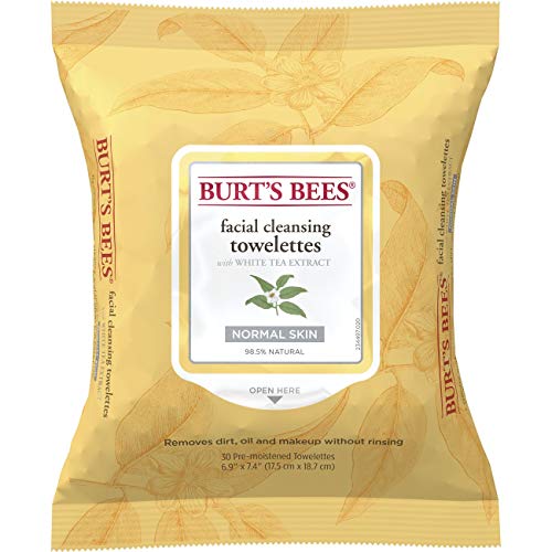 BURT'S BEES - Facial Cleansing Towelettes with White Tea Extract - 30 Towelettes