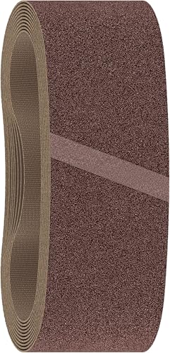 Bosch 10x PRO Paint on Wood and Hardwood X440 Schleifband für Schleifer (für Farbe auf Holz, Hartholz, 75 x 533 mm, Körnung 80, Professional Zubehör Bandschleifer)