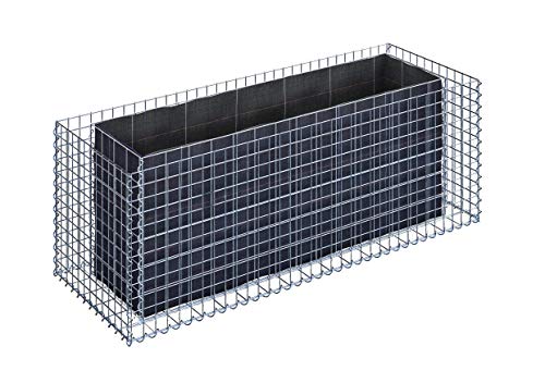 GABIONA - Gabionen Hochbeet HxBxT: 170x60x60 cm - Eckiger Gabionenkorb als Beet für den Garten - Maschenweite 5x5 cm