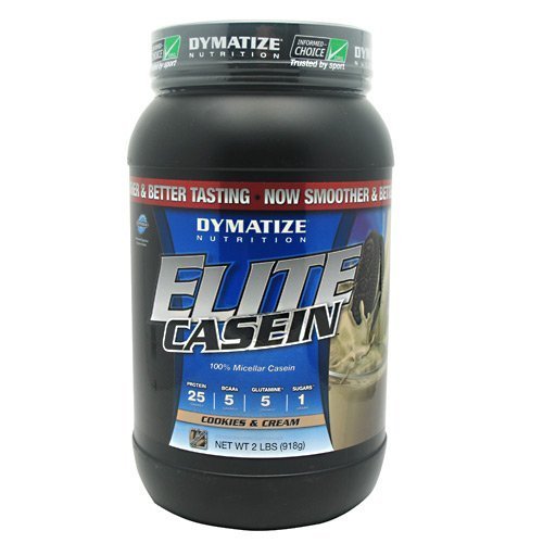 Dymatize Elite Casein Cookies & Cream -- 2 lbs by Dymatize