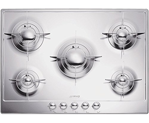 SMEG Gaskochfeld PIANO - P705ES, Edelstahl poliert