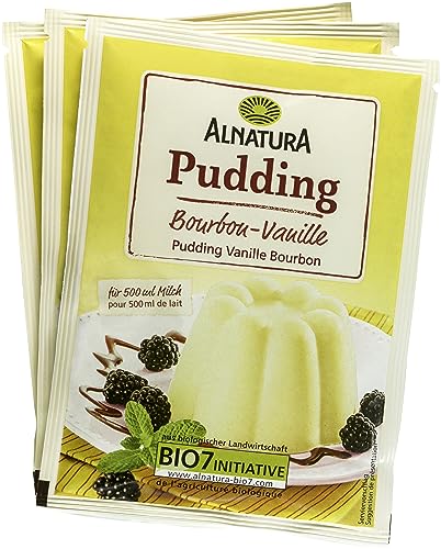 Alnatura Bio Pudding Vanille glutenfrei, 3 Beutel, 120g