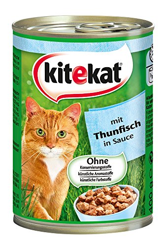 Kitekat Katzenfutter Thunfisch in Soße, 12 Dosen (12 x 400 g)