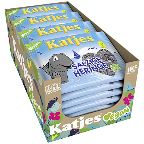 Katjes Salzige Heringe Vorratspack – Salzige Lakritz Süßigkeit mit leckerem Salmiaksalz und Süßholzsaft – Der Klassiker im 20er Pack (20 x 200 g)