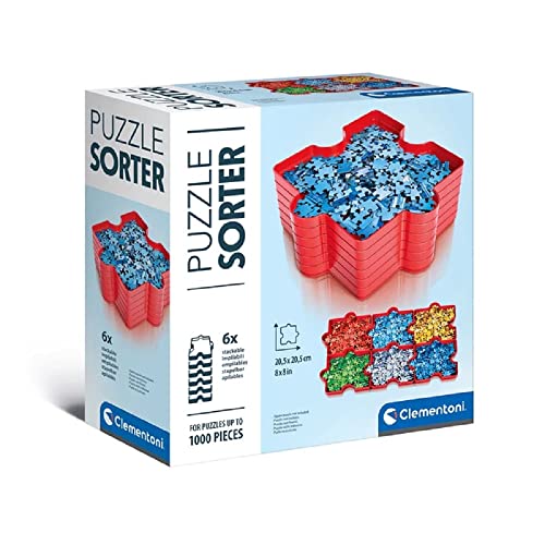 Clementoni 37040 Puzzle Sortierer, praktische Aufbewahrung für Puzzleteile, Schalen zur einfachen Organisation & Transport, Zubehör für kleine Puzzle-Experten ab 6 Jahren