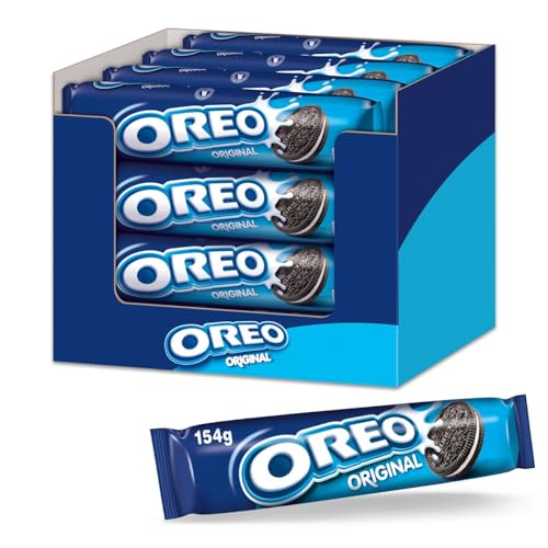 OREO Original 16 x 154g, Knuspriger Kakao Doppelkeks gefüllt mit Crème-Füllung
