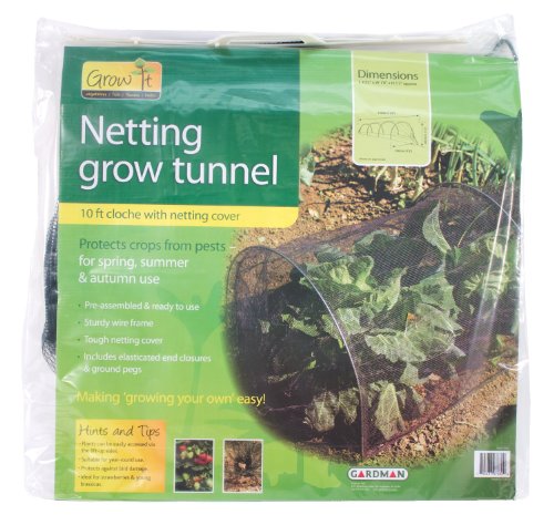 Gardman 7682 Gewächstunnel aus Polyethylen, 3 m lang x 46 cm hoch, Schwarz