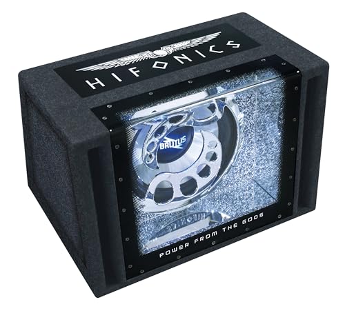 Hifonics BXI12BP - 30 cm (12') -Single-Bandpass-System | Premium Power Auto-Subwoofer aus der Brutus Serie mit 400 W/RMS, 800 W/MAX und LED Beleuchtung (Weiss)