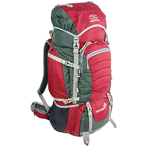 Highlander Unisex – Erwachsene Expedition Rucksack, Rot, 65 L
