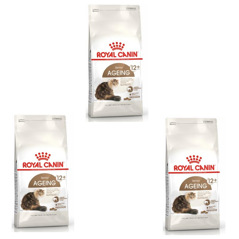Royal Canin Senior AGEING 12+ | 3er Pack | 3 x 400 g | Alleinfuttermittel für Senior Katzen ab dem 12. Lebensjahr | Kann dazu beitragen die Harnwegsfunktion zu unterstützen