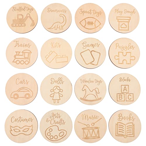 Toddmomy Aufbewahrung Kreis Anhänger Kinderzimmer Organizer Zuhause Holzscheiben Basteln Schilder Ornament Mit Organisation Spielzeug Muster Speisekammer Basteln Kreise Etikett Spielzeug