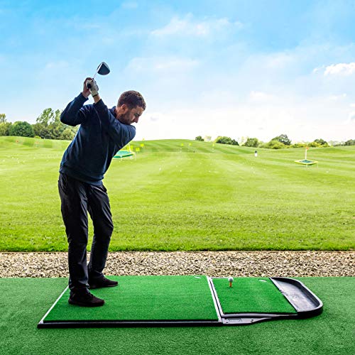 FORB Pro Driving Range Golf Abschlagmatte (200cm x 122cm) (Standmatte + Abschlagmatte) –Perfektionieren Sie Ihr Spiel | Abschlagmatte Golf | Golf Trainingshilfen | Golf Trainingsgeräte