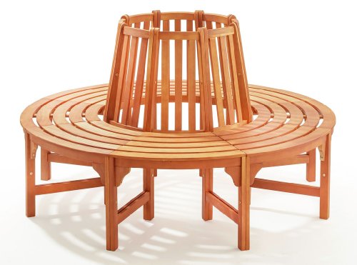 metra Baumbank, Rundbank, Gartenbänke Verschiedene Größe aus Holz (L 360° 160 cm (Komplett-360 Grad))
