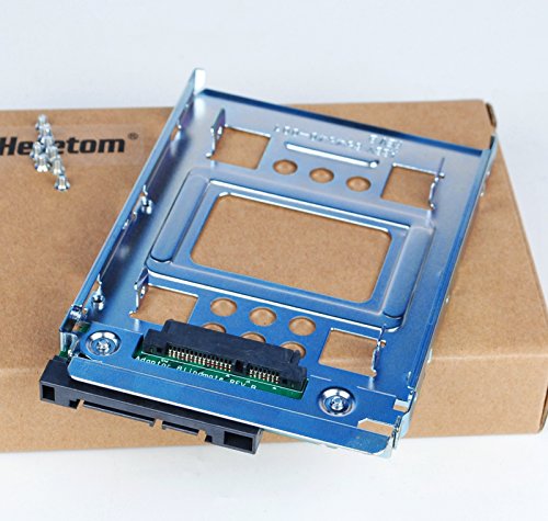 Heretom 2 Stück 2,5 Zoll SSD auf 3,5 Zoll SATA Festplattenrahmen HDD Adapter Caddy Tray Hot-Swap Konverter Kompatibel mit Allen die 3,5' SATA/SAS Drive Caddy Tabletts für HP Dell IBM Lenovo