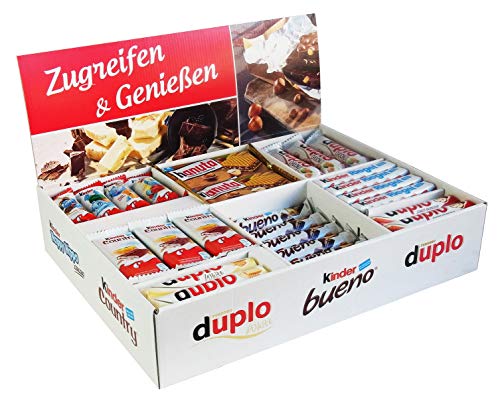 Ferrero Top Brand Box mit 78 Riegeln in 8 Sorten, mit Kinder Bueno, Kinder Country, Kinder Riegel, Duplo und Hanuta, 1er Pack (1 x 2kg)