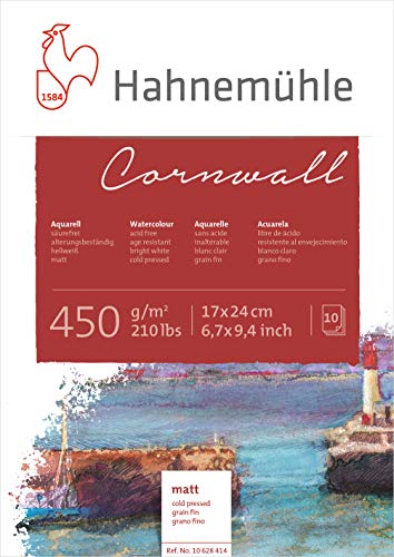 Aquarellblock Cornwall matt 450g/m², 17x24cm, 10Blatt