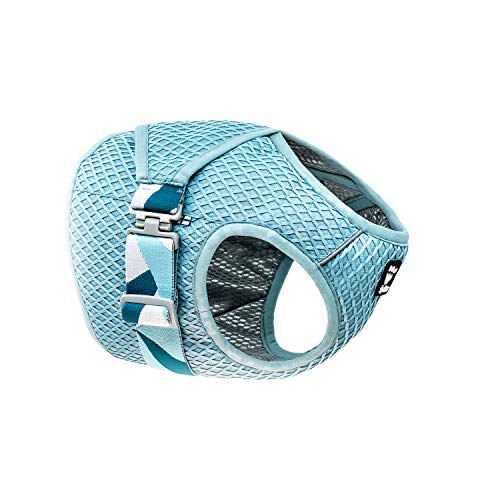Hurtta Cooling Wrap Kühlweste für Hunde Sommer Kühlweste Aquamarin Hellblau 45-55cm