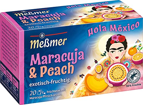 Meßmer Hola Mexico | Maracuja & Peach | 20 Teebeutel | Glutenfrei | Laktosefrei | Vegan