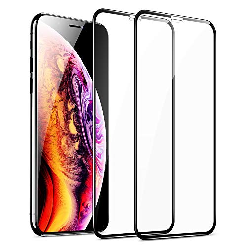 ESR Full-Screen Schutzfolie kompatibel mit iPhone 11 Pro Displayfolie/iPhone XS/X Schutzfolie [2 Stück] mit praktischem Montagerahmen und [3D-gerundeten Kanten] für iPhone 11 Pro, iPhone XS/X