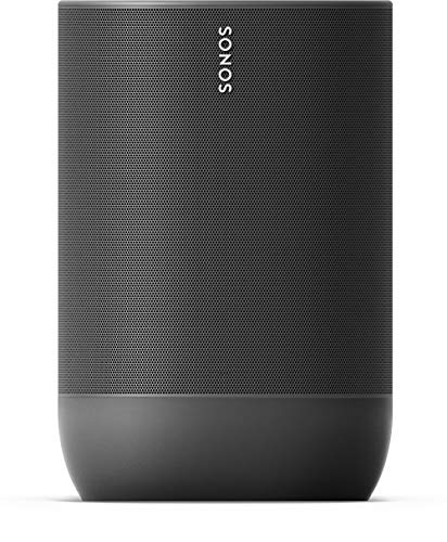 Sonos Move Smart Speaker (Wasserfester WLAN und Bluetooth Lautsprecher mit Alexa Sprachsteuerung, Google Assistant und AirPlay 2 – Kabellose Outdoor Musikbox mit Akku für Musikstreaming) schwarz